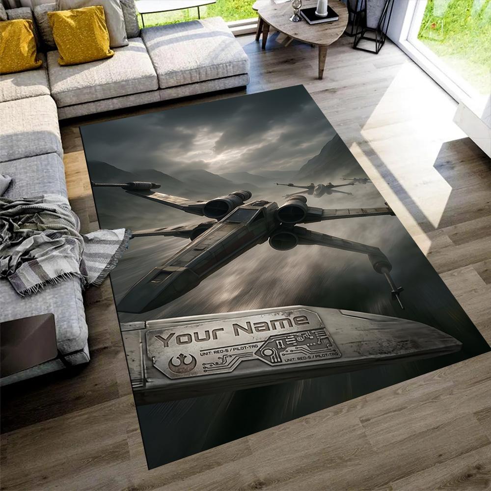 Star Wars Personalized Name Carpet Perfect for Outdoor Foyer Dining Room Decorate room Antislip Carpet Decorate Offices Birthday/Christmas Gift