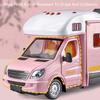 1/32 Scale Diecast Luxury RV Recreational Vehicle Car Model Metal Toy Motorhome Camper Van Touring Car Model Sound and Light Kids Gift