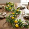 200CM Length Lemon Vine Wreath Green Leaves Lemon Garland Fake Plant  Kitchen Decor