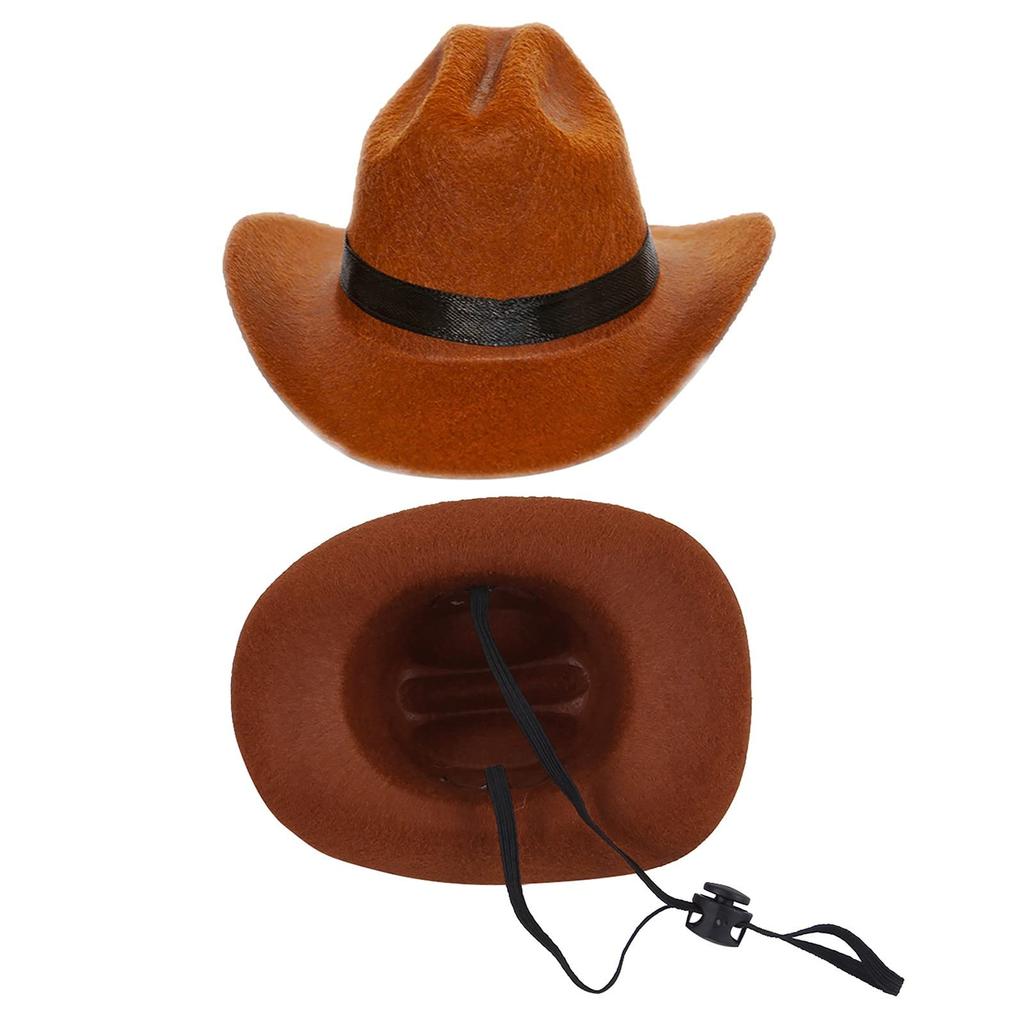 Western Style Pet Cowboy Hat Adjustable Size Durable Material Suitable for Small Medium Large Dogs and Cats Outdoor Use