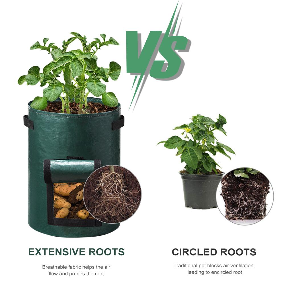 New Thickened Potato Grow Bag PE Vegetable Grow Bags Home Garden Supplies Vegetable Onion Plant Bag Outdoor Garden Pots
