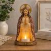 Talos Praying Figure Candlestick Decoration, Religious Candle Holder, Holder Ornaments for Home Office Living Room Table Decor