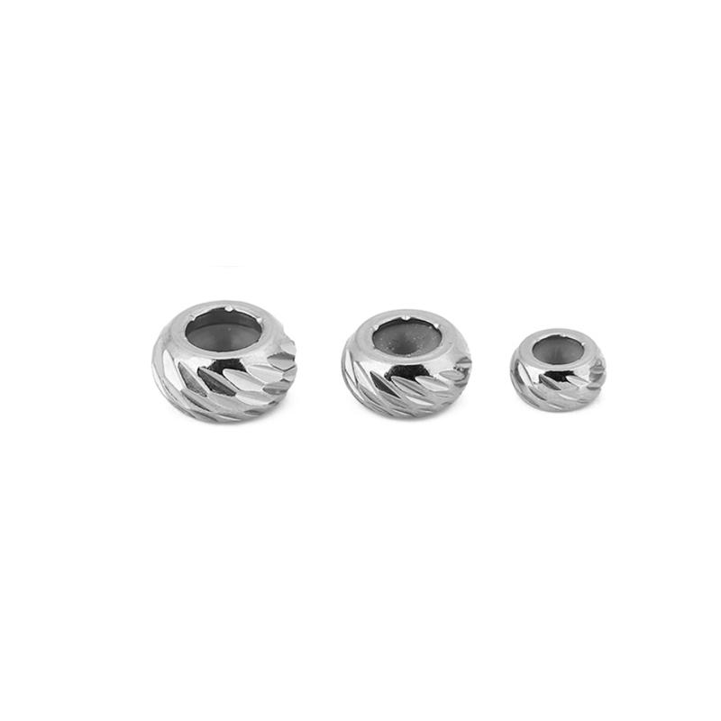 5 Stück 6 8 10 mm Edelstahl Stopperperlen Mit Silikonkautschuk Endabstandshalter Perlen DIY Schmuckherstellung Armband Halskette Zubehör