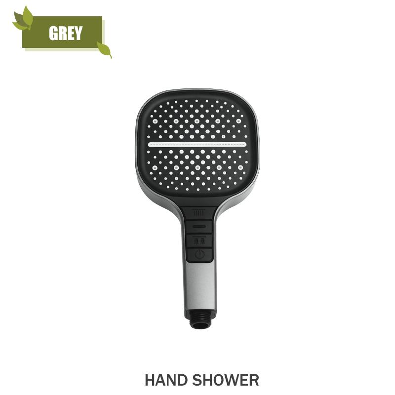 ABS Hand Shower Brushed Gold Chrome White Black 7 Modes Hand Held Shower Wall Mounted Adjustable Holder Hand Hold Shower Head