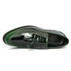 Men Loafers Green Leather Shoes Thick Sole Formal Business Wedding Dress Prom Red Shoes Large Size