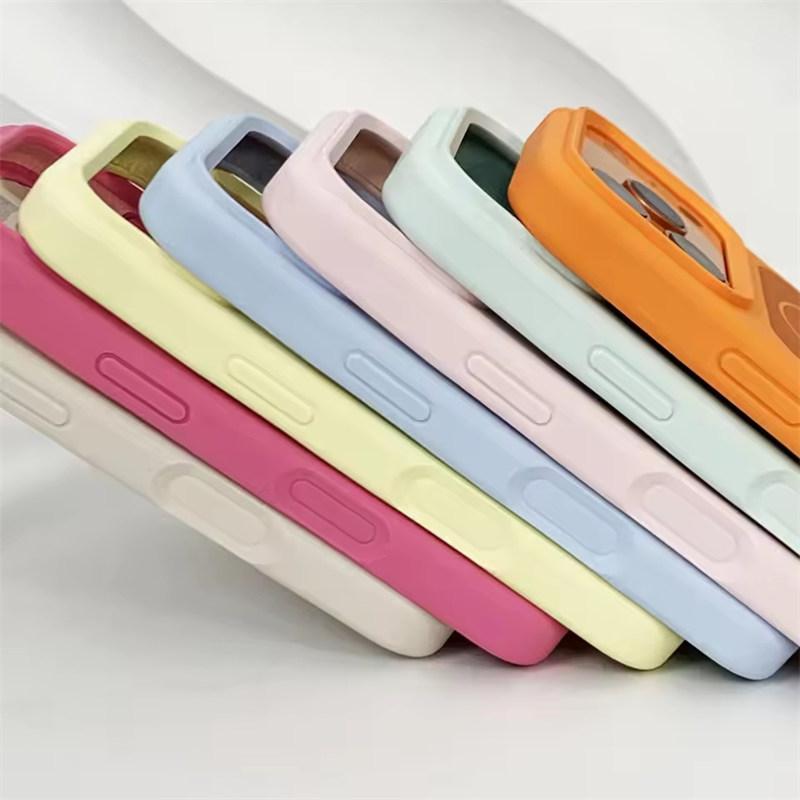 Lyxiga Macaronfärger Tvåfärgat Flytande Silikon Skyddande Fodral För iPhone 17 16 15 14 13 Pro Max Stötskyddande Skyddskåpa