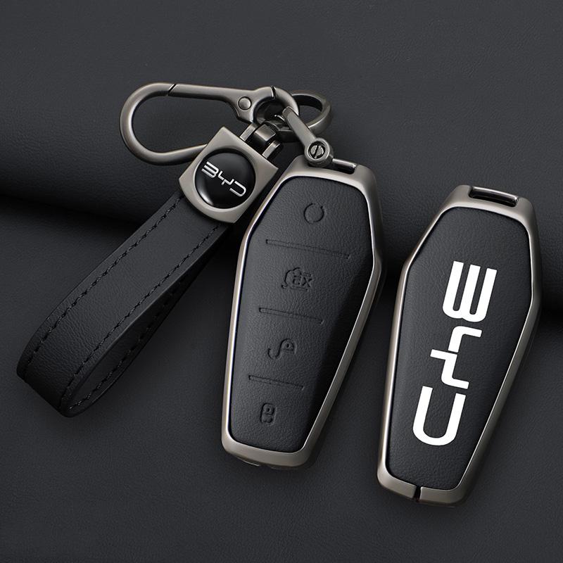 

Car Key Case Cover Shell For Byd Song Plus Pro Atto 3 Han Ev Tang Ev600 Dm Qin Seal Dolphin Yuan Max Dmi Auto Keychain Accessori