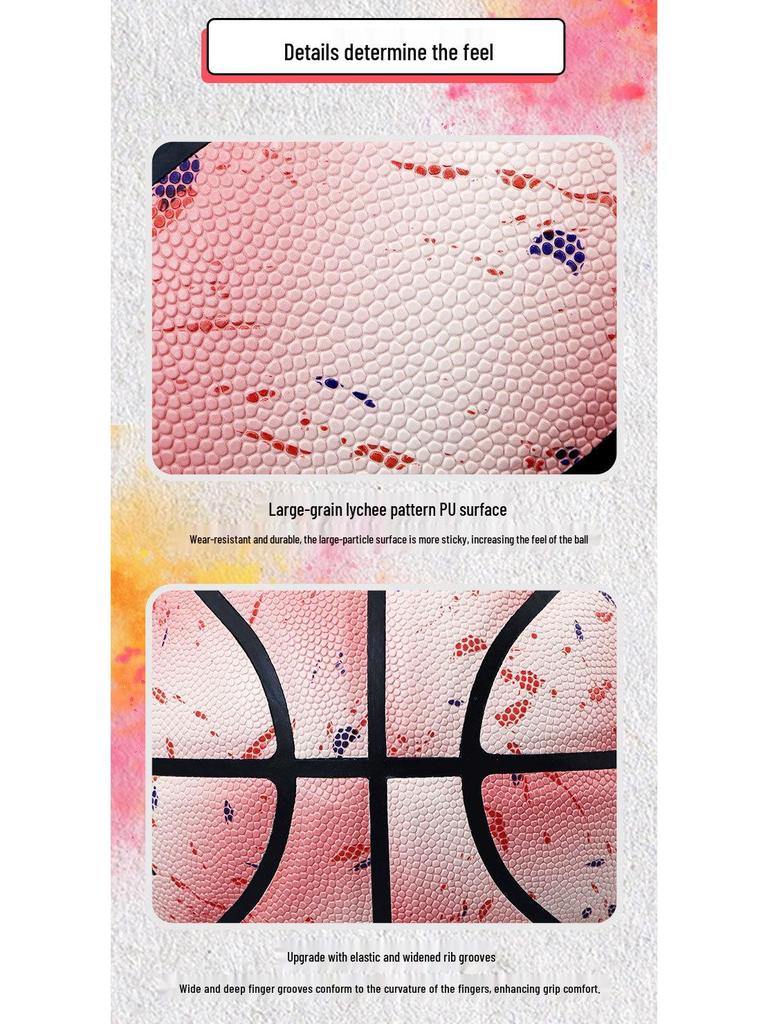 Moisture-Wicking Size 7 Adult & Size 5 Kids Non-Slip Basketball for Training and Competition