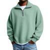 Men's 2025 Autumn/Winter Half-Zip Knit Sweater, Solid Color, Long Sleeve