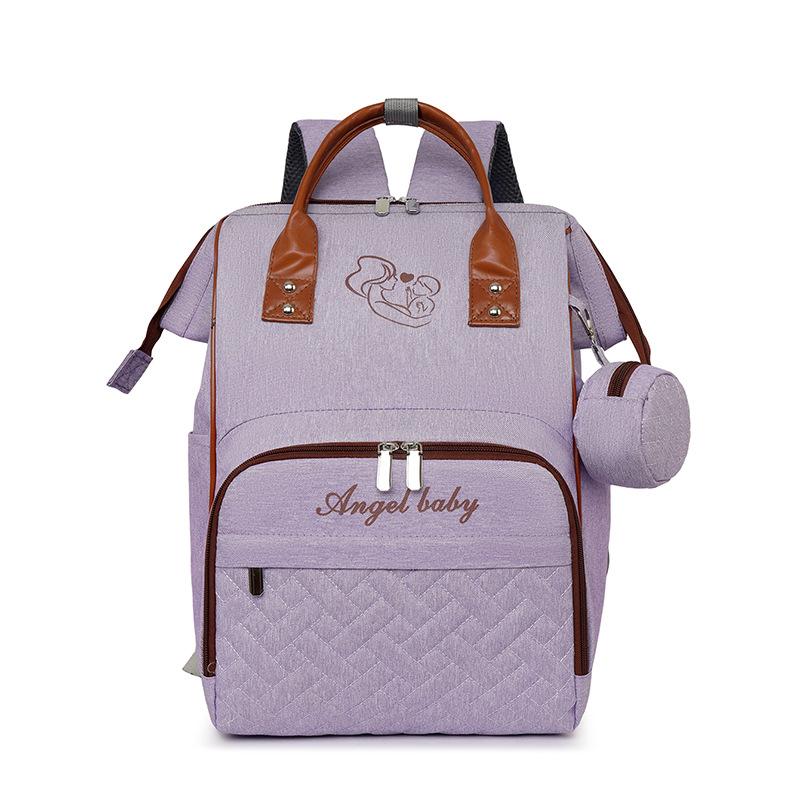 Schoolbag Multifunctional Fashion Mommy Bag Large Capacity Bottle Insulation Portable Maternal and Infant Backpack Outdoor Portable Travel Backpack