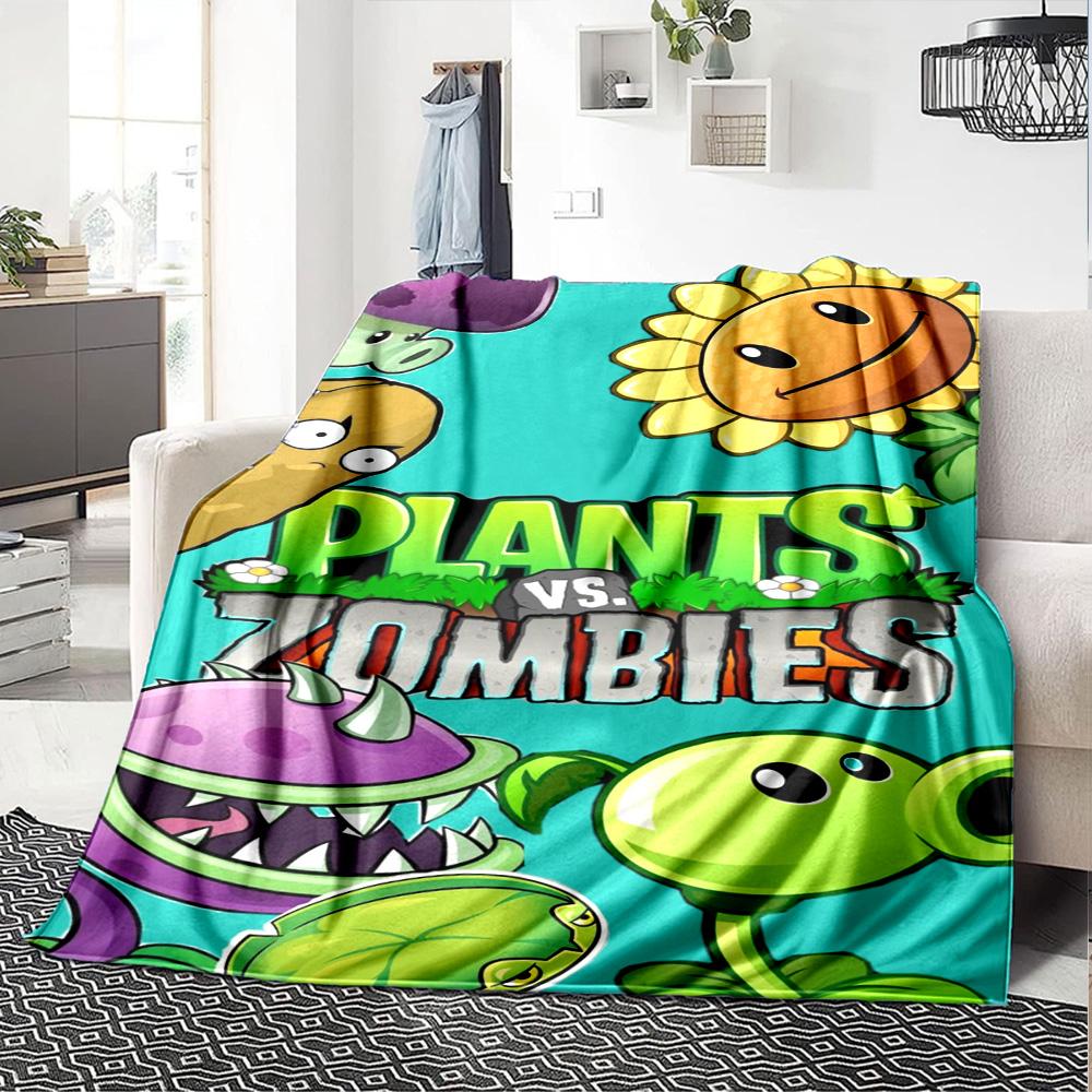 Plants Vs. Zombies Blanket Warmthful Decor Perfect for Sofa Office Chair Bedding for All Occasions Modern Ideal Gift for Friends Family Couples Picnic