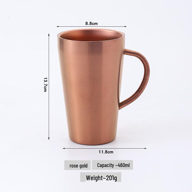 Wutuo Stainless Steel Double Wall Insulated Mug with Handle