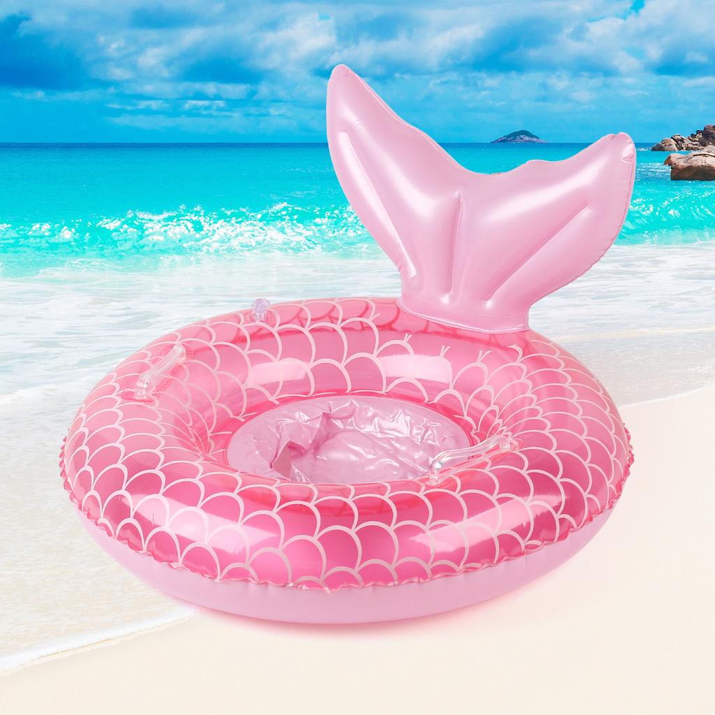 1PC Mermaid Swim Float Ring, Smart Swimming Trainer, Inflatable Pool Float, Floating Swim Ring, Beach Summer Essential