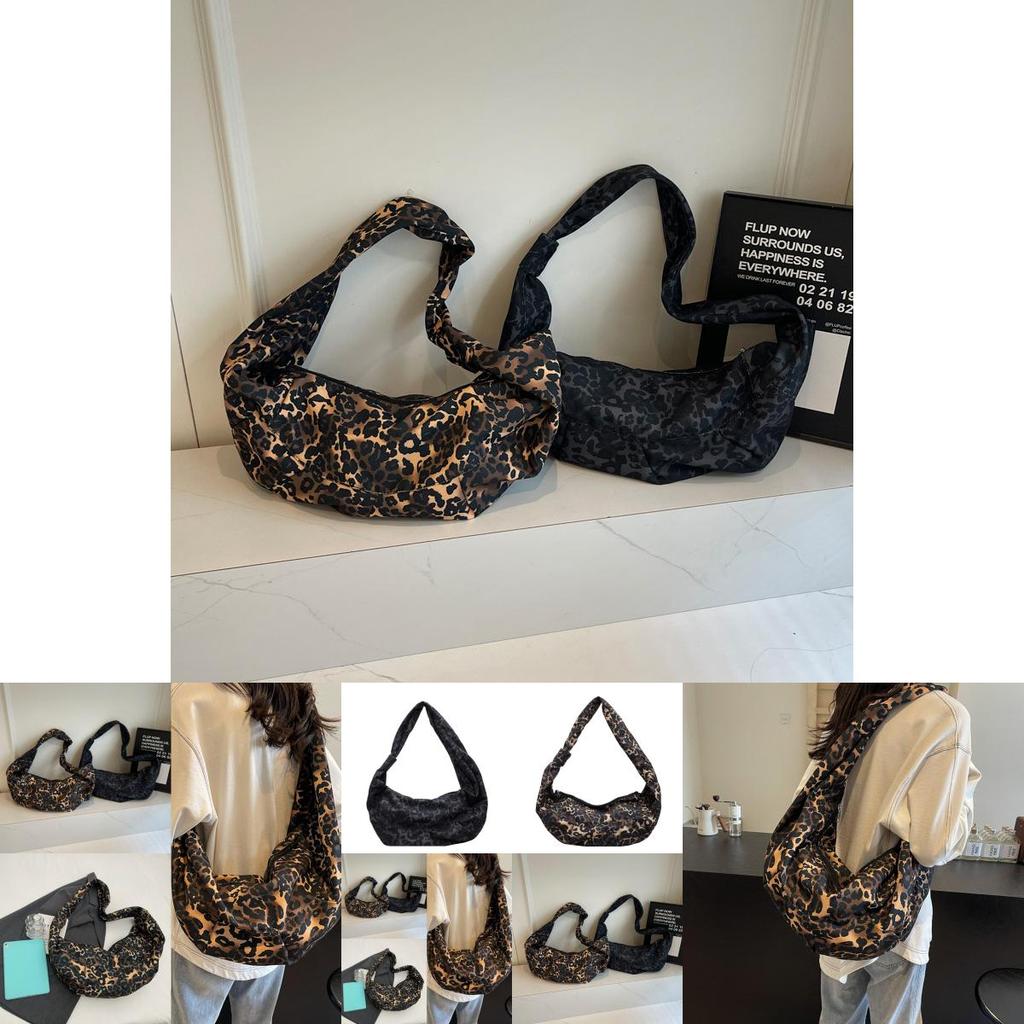 Stylish Children's Leopard Print Crossbody Bag Large Capacity For Boys And Girls