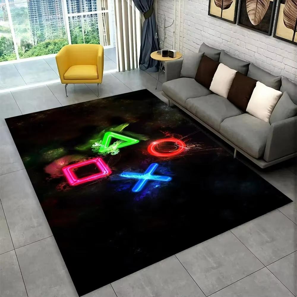 

Modern Colorful Game Controller Theme Carpet Living Room Decor Sofa Rug Bedside Soft Area Rug Game Room Swivel Chair Floor Mat 40x60cm