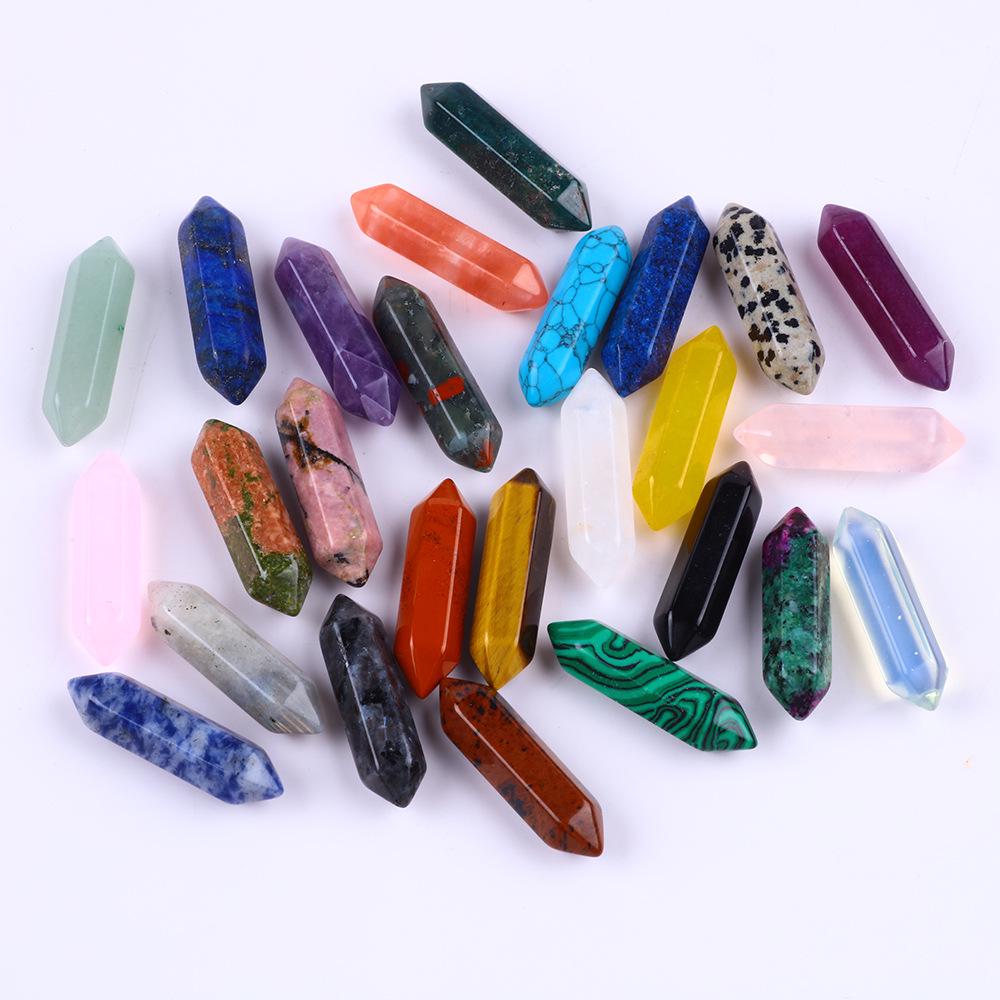 Amazonita Ponta Dupla Coluna Hexagonal Gema Semipreciosa Polida