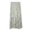 Extended crushed skirt Women's dance long skirt Korean high temperature setting pleated skirt Elegant pleated skirt