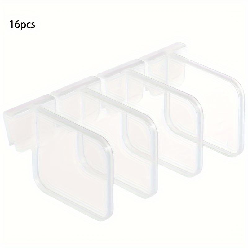 Verstellbare Kühlschrank-Organizer-Behälter - Platzsparend, langlebige Kunststoff-Trennclips für Gefrierfach- & Vorratskammer-Organisation