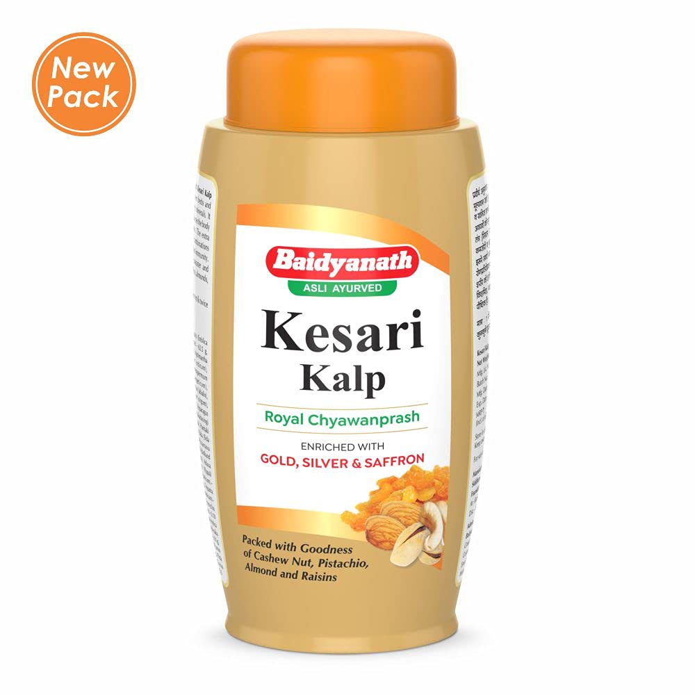 Baidyanath Asli Ayurved Kesari Kalp Royal Chyawanprash 500g With Gold, Saffron & Natural Energy Boost
