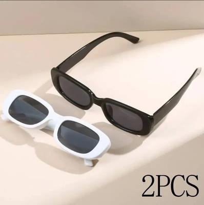 2 SZT Damskie Okulary Sportowe Vintage Lustrzane Kocie Oko Okulary Retro Mała Oprawka UV400 Okulary Moda Damskie Gogle Kierowcy
