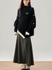 WESYONE Women's High Neck Irregular Cape Sweater - Autumn/Winter Knit Outerwear Top
