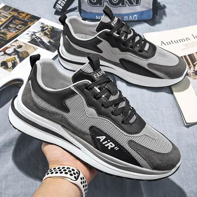 Men's Shoes 2024 Spring New Korean Version Running Shoes Fly-woven Breathable Soft-soled Casual Trendy Shoes Low-top Men's Sports Shoes