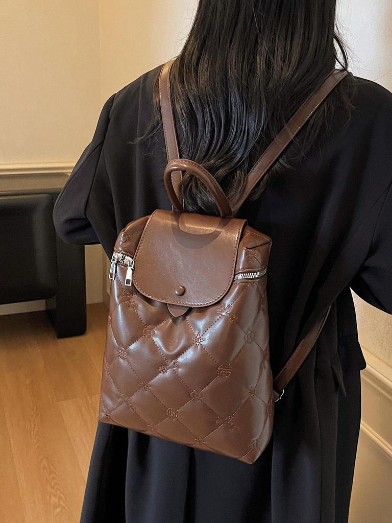 Korean Women's Minimalist Backpack 2025 - Trendy, Large-Capacity Autumn/Winter Handbag & Commuter Bag