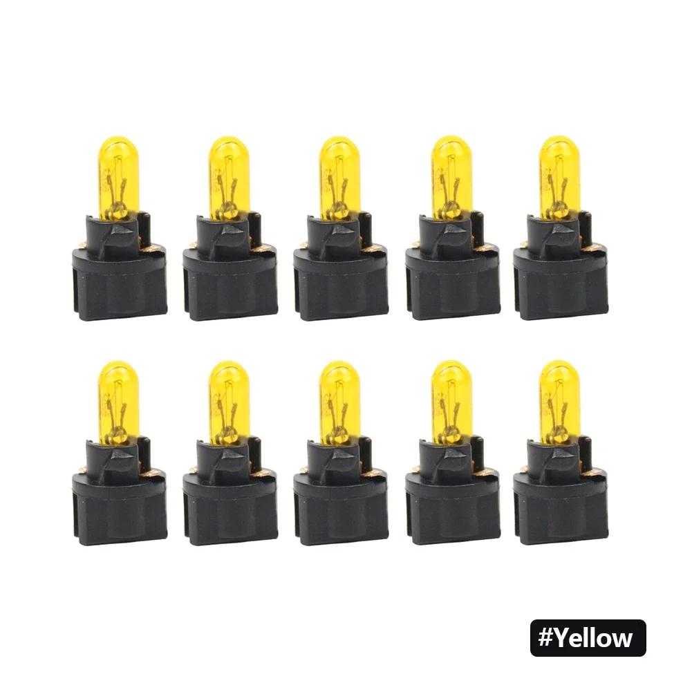 10ks T5 SMD LED Světlo do auta Automobily Světloemitující dioda Kontrolní panel Přístrojová deska Žárovky Indikátorové světlo interiéru auta