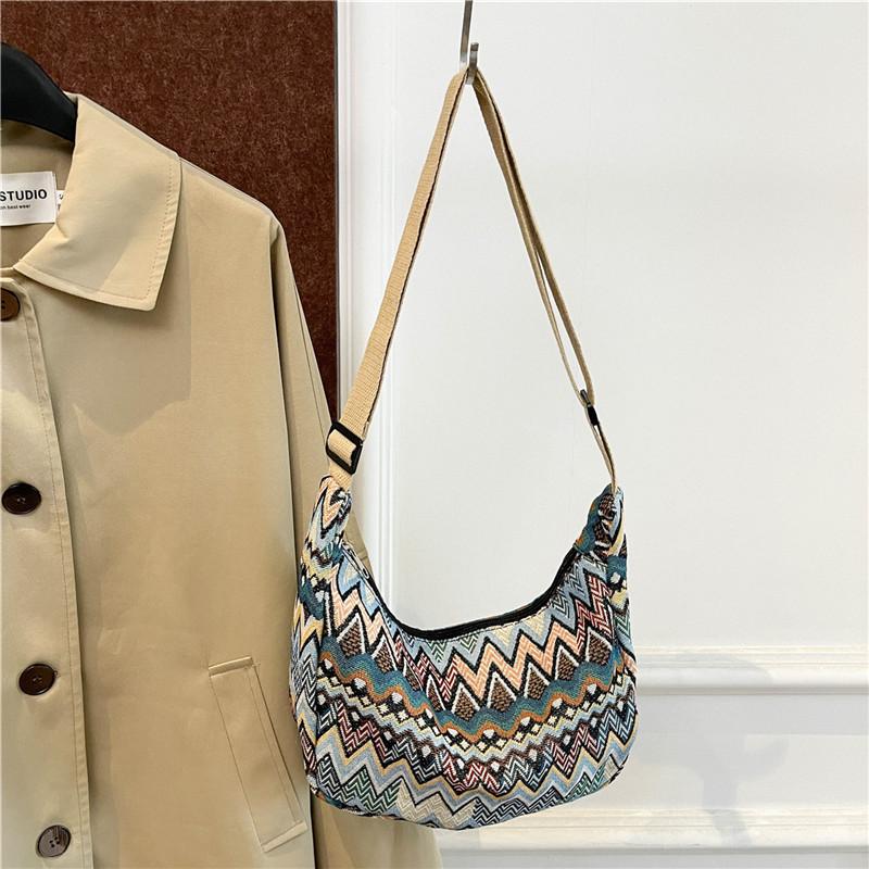 

Большая вместительная сумка в этническом стиле, женская тканая модная сумка-мессенджер, женская сумка ручной работы на одно плечо для пельменей светло-синий