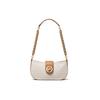 MK Carmen Monograma Color Block Corrente Logo Lona Revestida Meia-Lua Bolsa de Ombro Mini Bolsa de Ombro Feminina Baunilha 32S0GNMU0B-VANILLA-ACRN