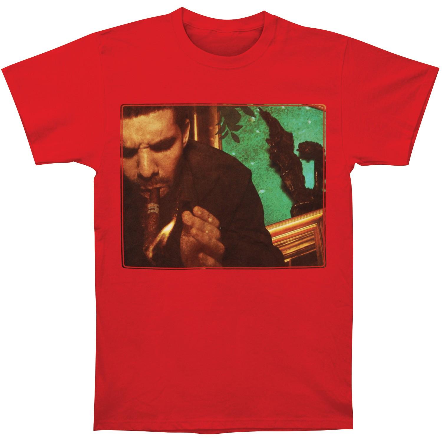 Men s Drake Smoke T-shirt Large Red L
