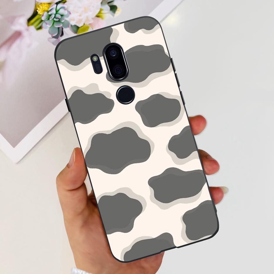 Para LG G7 thinQ Funda G710EM LM-G710 G710 Cubierta Pintada de Lujo Fundas de Teléfono de Silicona Suave Para LG G7 ThinQ Cubiertas Traseras 6.1'' Parachoques