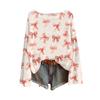 Womens  Fall Sweaters Long Sleeve Print Tops Pullover Sweaters Loose Dressy Casual Basic Clothes