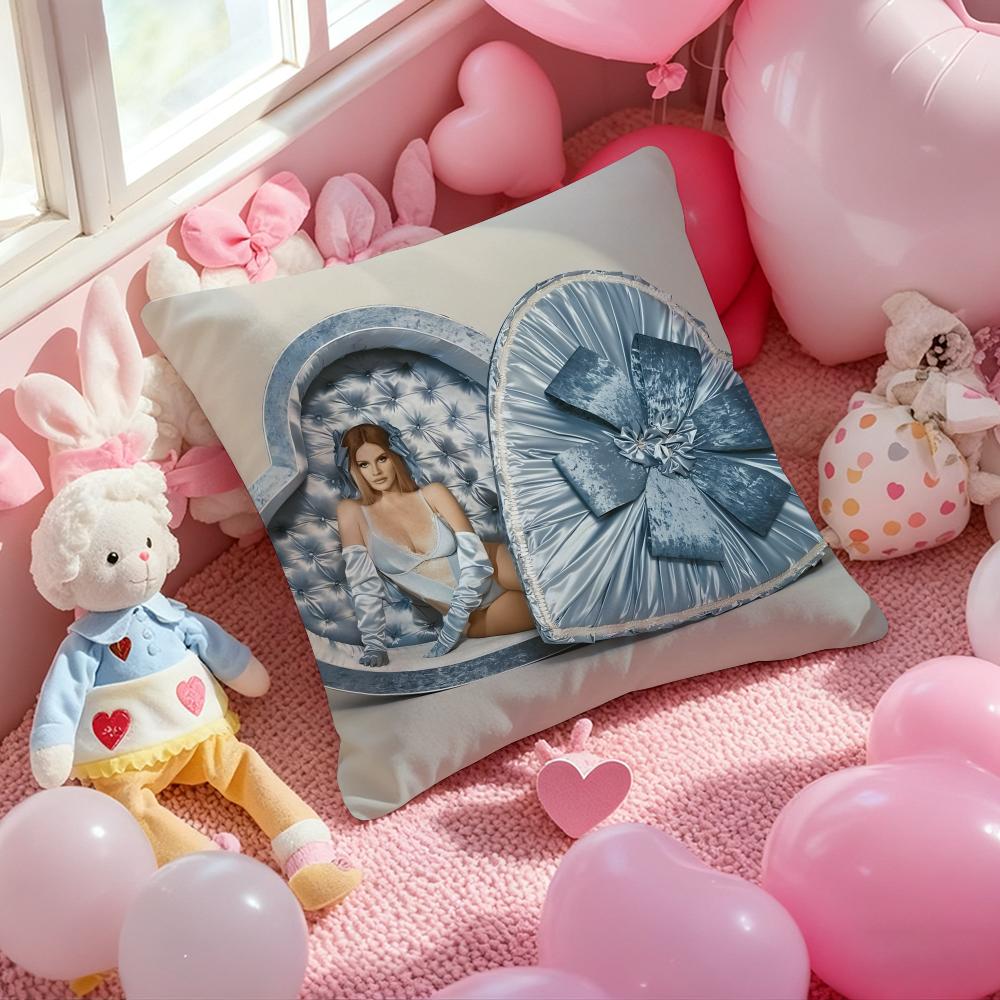 L-Lana D-Del R-Rey Heißer Sänger Kissenbezug Musterbedrucktes Kissenbezug für Wohnzimmer Sofakissenbezug & Schlafzimmerdekoration