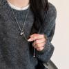 Pull-Up Smooth Ball Gourd Long Necklace Female Simple High-End Sense Fashion Temperament Versatile Neck Chain Sweater Chain