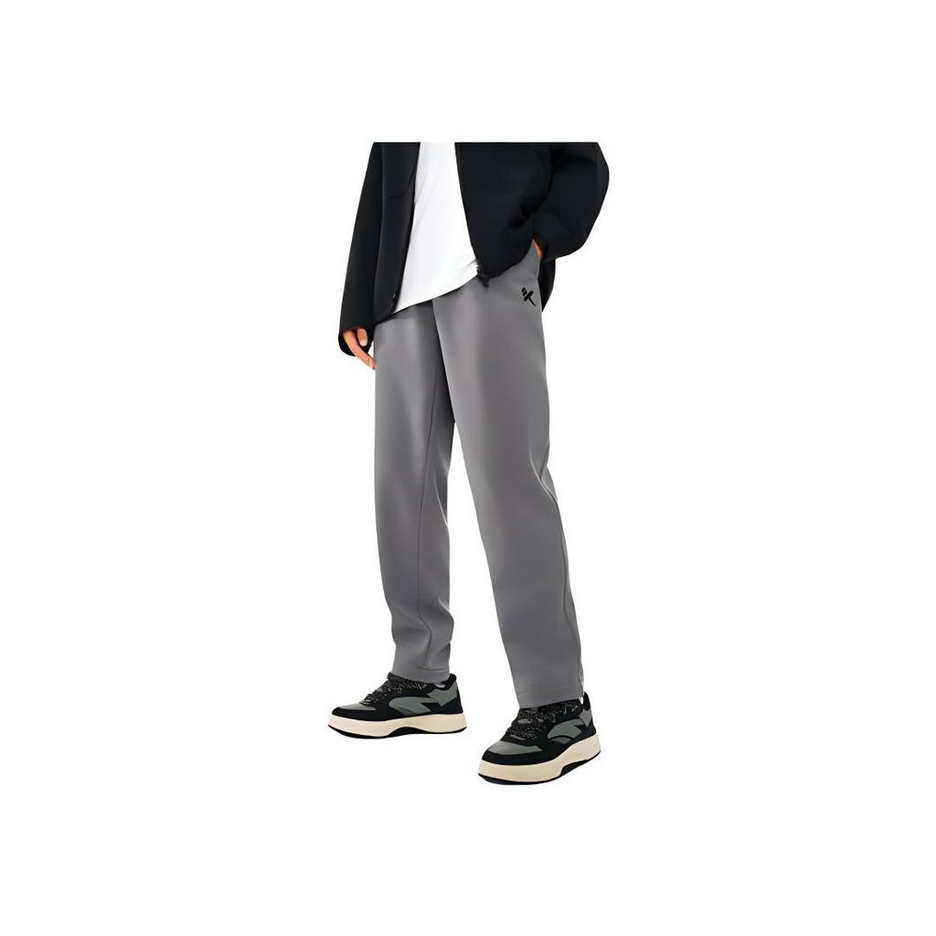 Anta High Waist Comfortable Casual Basketball Pants Men bottoms Moonlight-Gray 952441502-1