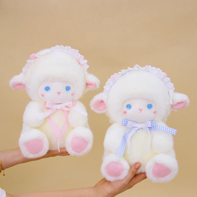 20-40cm Angel Lamb Plush Toy Decoration Sofa Back Cushion Comfort Companion Doll Soft Pillow Room Cute Little Sheep Girl Gift