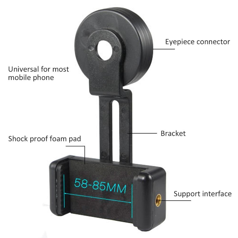 2 Pcs Plastic Phone Mount Holder Lightweight Universal Mount Digiscoping Mount  Telescope Use