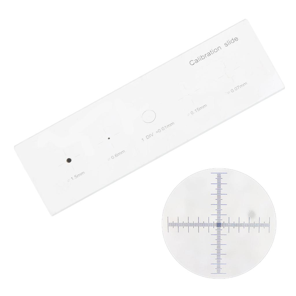 Multifunction 0.01mm Microscope Slides Calibrating Slide Ruler Electronic Eyepiece Microscope Camera Calibration Slide