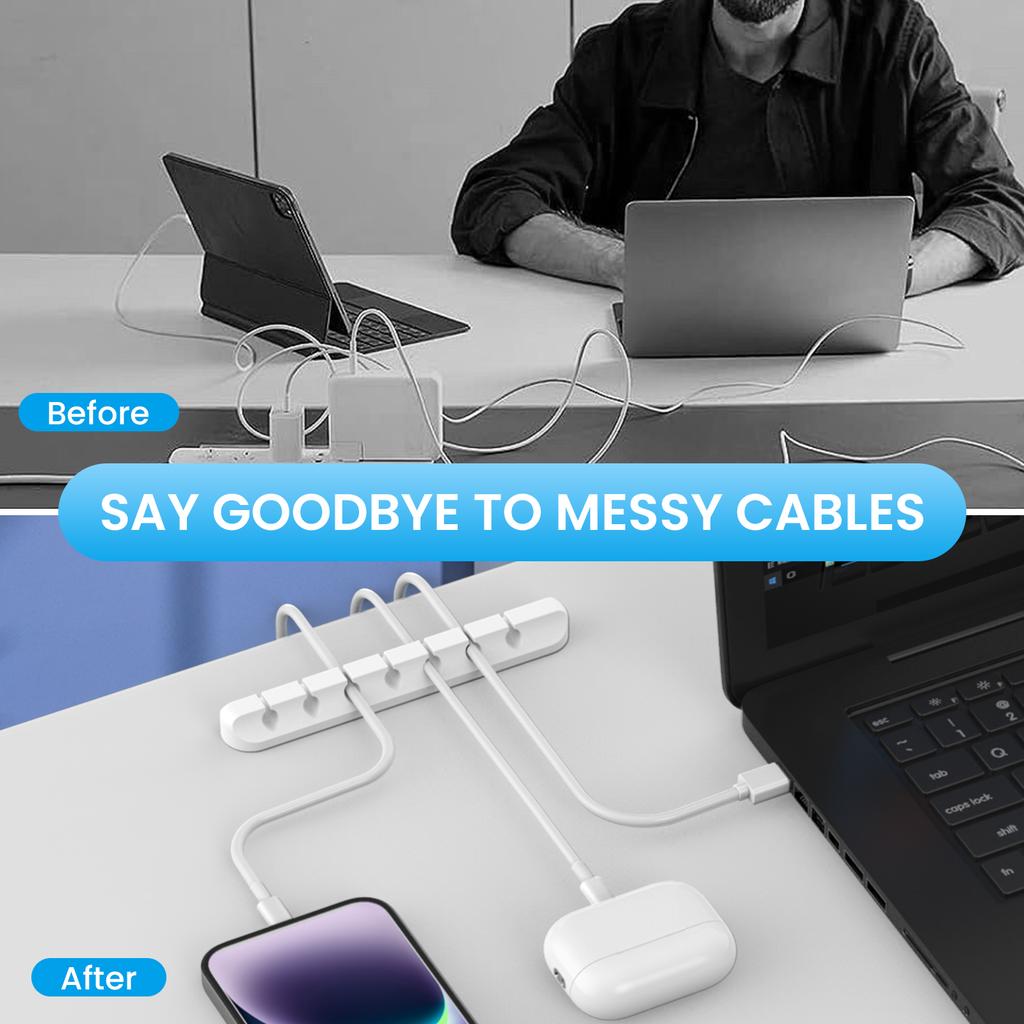 AHASTYLE WG144 3Pcs Silicone Cable Clip Organizer 3/5/7 Hole Set Wire Management System