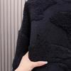 Herbst 2024 Herren Lockerer Sitz Schwarzer 3D-Druck Rundhals Strickpullover