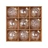 Christmas Decorations 8cm Exquisite PET Transparent Painted Christmas Ball Gift Box Window Christmas Tree Pendant Ball