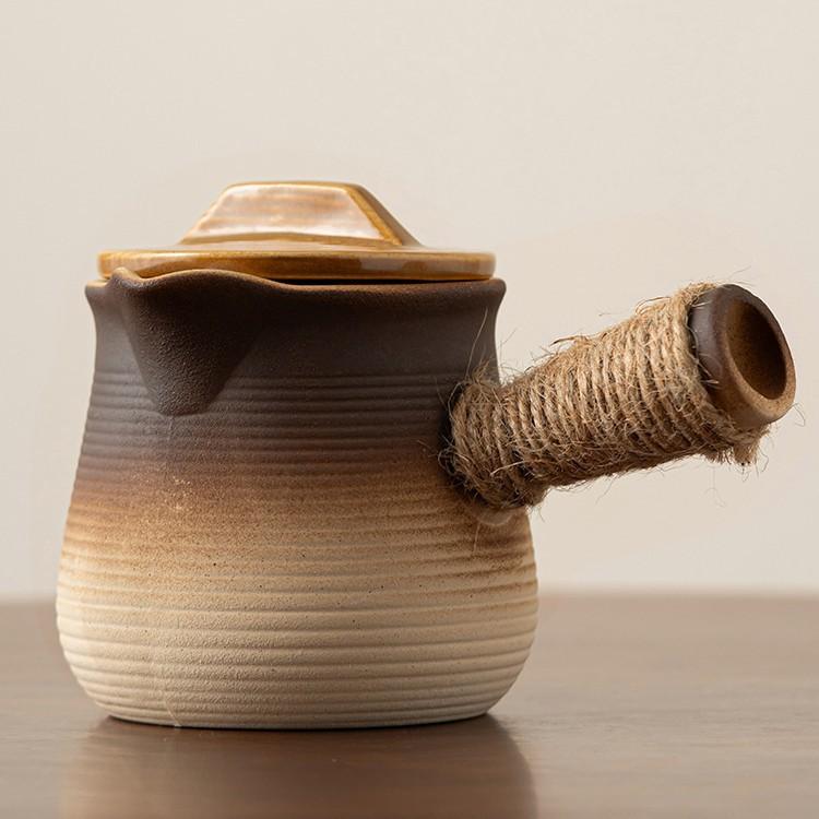 Ceramic Baked Milk Tea Pot Can Be Dry Boiled Boiled Tea Warm Milk Pot Teapot Tea Infuser