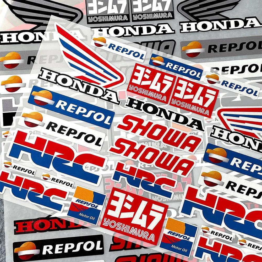Motorcycle Stickers for Honda Decals Letter Wings Shape Decals for Helmets Luggage Exhaust Pipe Reflective Stickers Decor TV7 zjyr1