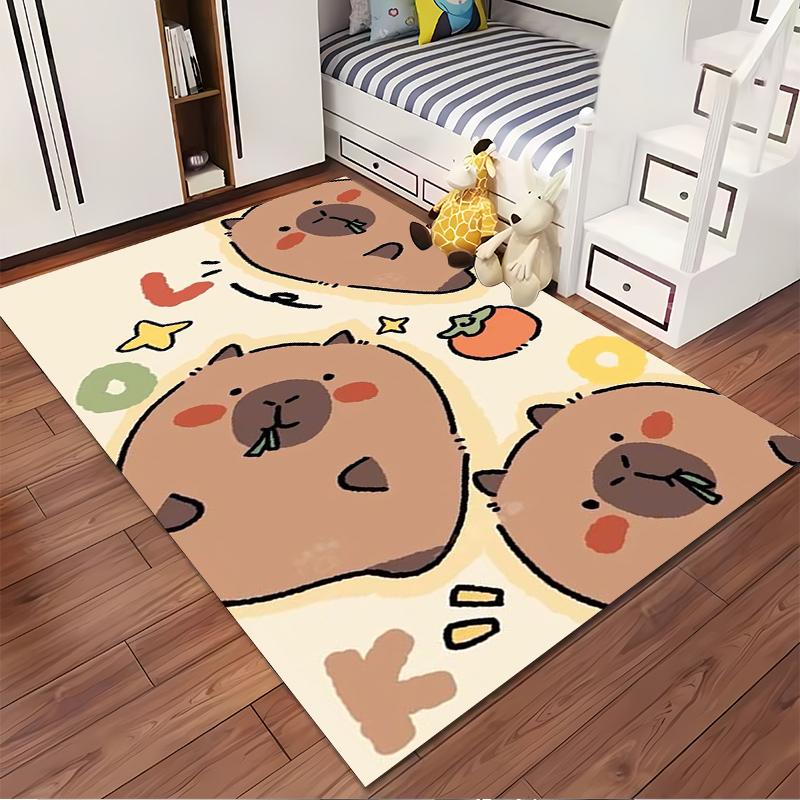 Cute Cartoon Animal Rug Suitable for use as an anti-slip game mat for living room and bedroom sofas