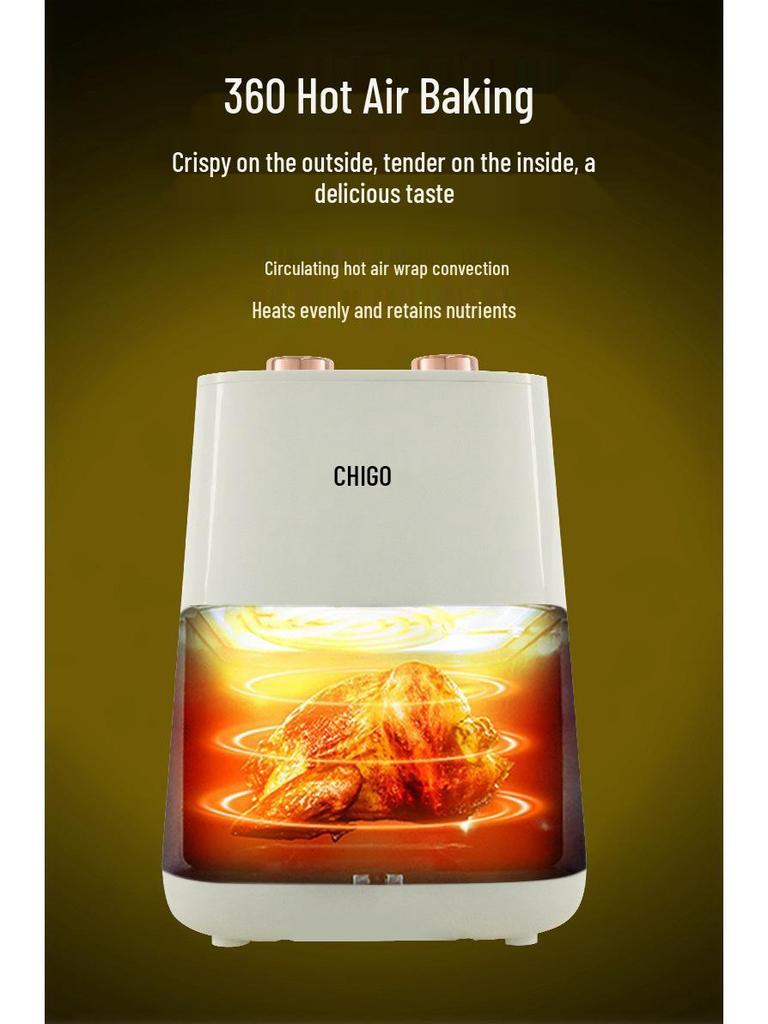 Wielofunkcyjna frytownica powietrzna Zhigao 25-Model – Duża pojemność, Elektryczny piekarnik beztłuszczowy