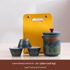 Portable Floral Ceramic Travel Tea Set