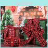 Creative Red And Black Checkered Christmas Decorative Ribbon Ideal For Elegant Holiday Decor