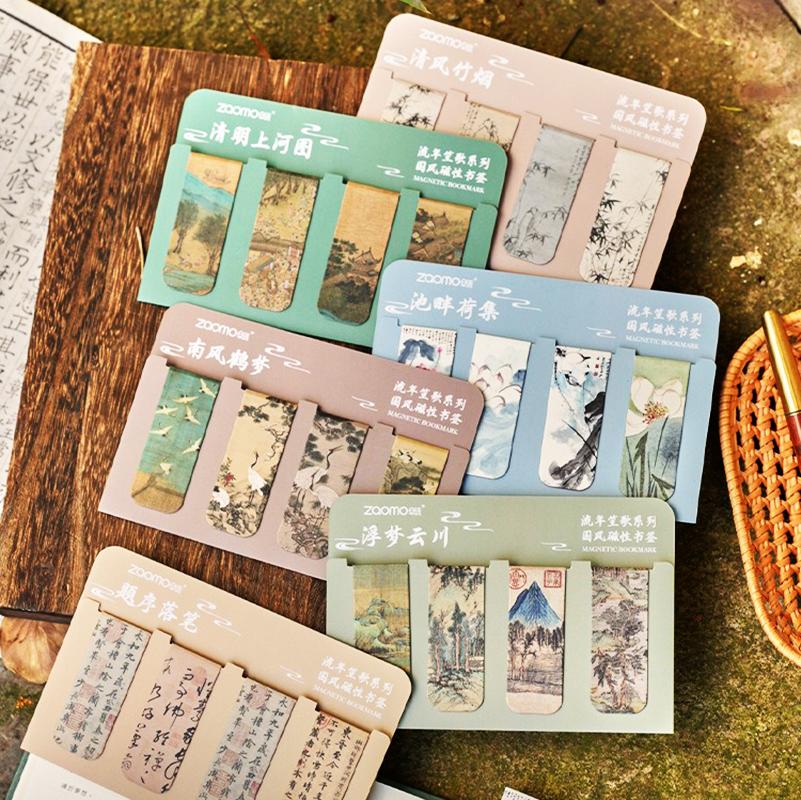 Literary Book Page Binder Magnet Magnetic Bookmarks Magnetic Bookmark Set Yellow/Blue/Green Creative Magnetic Bookmark For Small