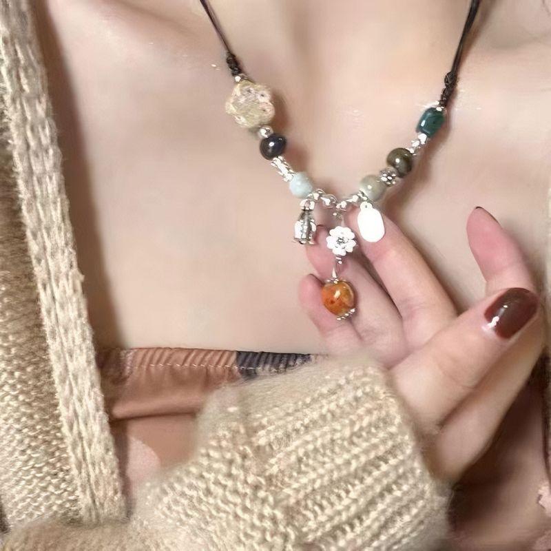 

Ретро этнический стиль керамическая подвеска-колокольчик в виде бабочки ожерелье для женщин 2025 новое поступление трендовая длинная цепочка для свитера украшение New Chinese Drunk Dream Guofeng Necklace